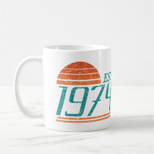 Est. 1974 Vintage 50 Yrs Old Coffee Mug
