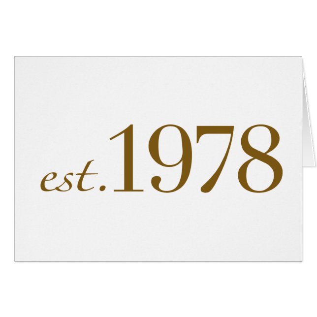 Est 1978 (Front Horizontal)