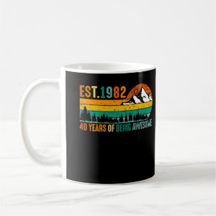 Est. 1982 40 Years of Being Awesome Vintage 40th Coffee Mug