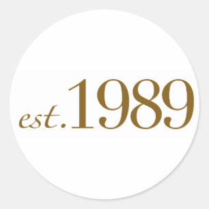 Est 1989 classic round sticker