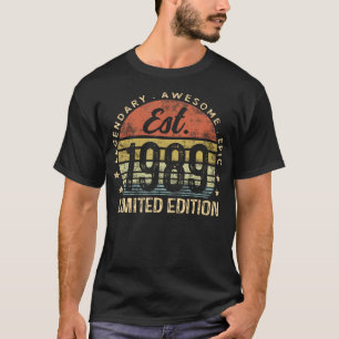 Est 1989 Limited Edition 35Th Birthday Vintage 35  T-Shirt