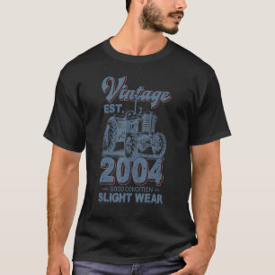 Est. 2004 Vintage Farmer Tractor Established 2004  T-Shirt