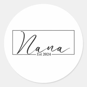 Est 2024 Women Mothers Day Classic Round Sticker