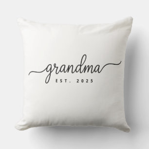Est. 20XX Future Grandma Gift for Grandmother Cushion