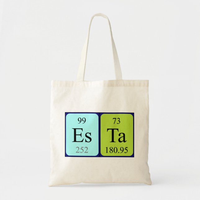 Esta periodic table name tote bag (Front)