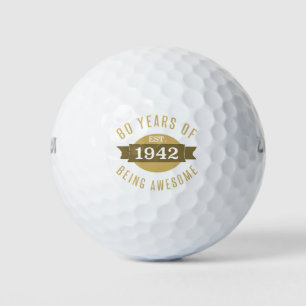 Established 1942 80th Birthday Golf Balls