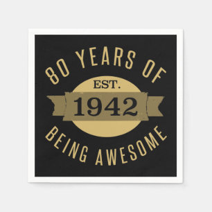 Established 1942 80th Birthday Napkin