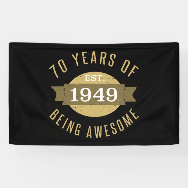 Established 1949 70th Birthday Banner (Horizontal)