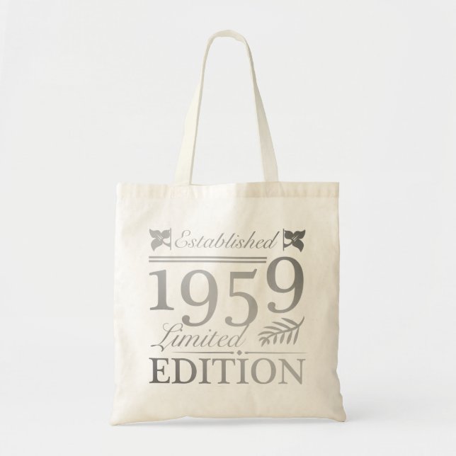 Established 1959 60th Birthday Tote Bag (Front)