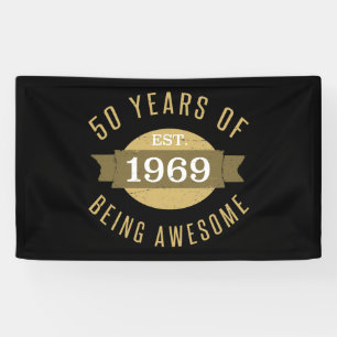Established 1969 50th Birthday Banner