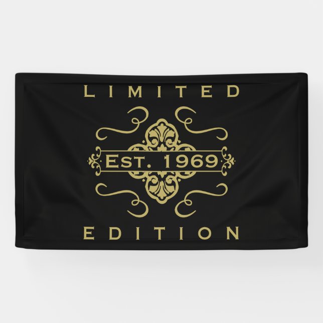 Established 1969 Birthday Banner (Horizontal)