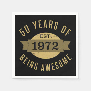 Established 1972 50th Birthday Napkin