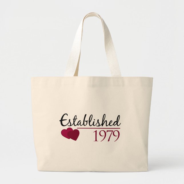 Established 1979 large tote bag (Front)