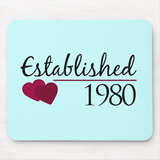 Established 1980 mouse mat (Front)