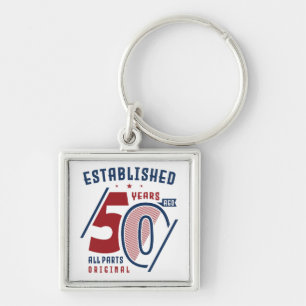 Established 50 Years Ago Birthday Gift Idea II Key Ring