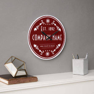 Established Business Name, Decorative Large Clock