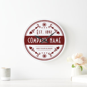 Established Business Name, Decorative Large Clock