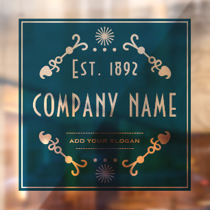 Established Business Name, Decorative Window Cling
