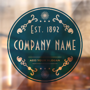 Established Business Name, Decorative Window Cling