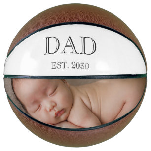 Established New Dad Baby Photo Gift  Basketball