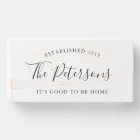 Established Sign | Farmhouse Family Name Wood Sign