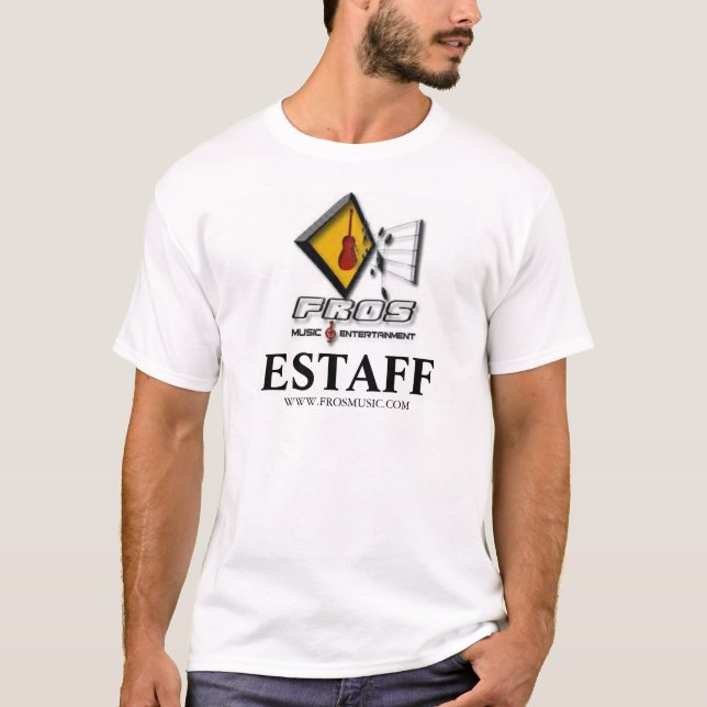 "ESTAFF" FROS Music logo t-shirt (Front)