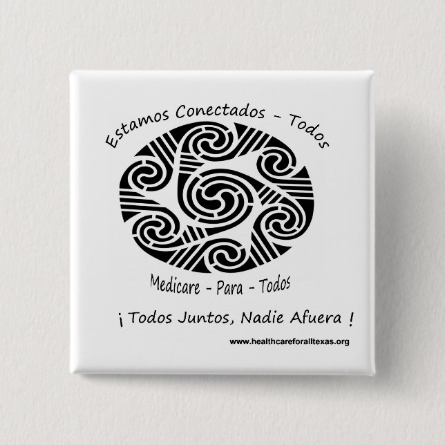 Estamos Conectados Todos 15 Cm Square Badge (Front)