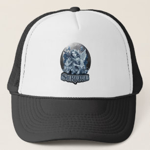 Estampa Anjo – Cyberpunk Guardian Angel - Bone Trucker Hat