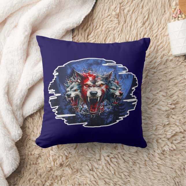 Estampa Graffiti - Cerberus Wolves - Almofada Cushion (Blanket)