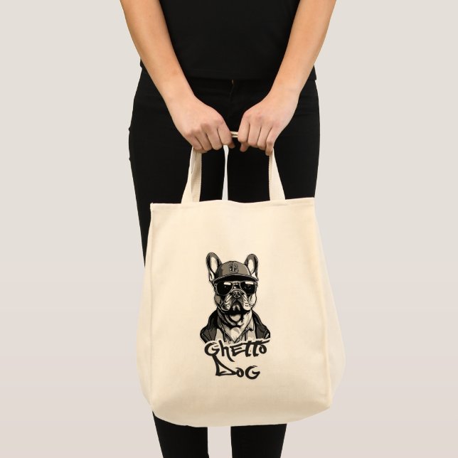 Estampa Hip Hop - Ghetto Dog - Bolsa Tote Bag (Front (Product))