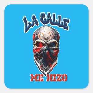 Estampa Hip Hop - La Calle Me Hizo - Adesivo Square Sticker