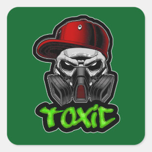 Estampa Hip Hop - TOXIC - Adesivo Square Sticker