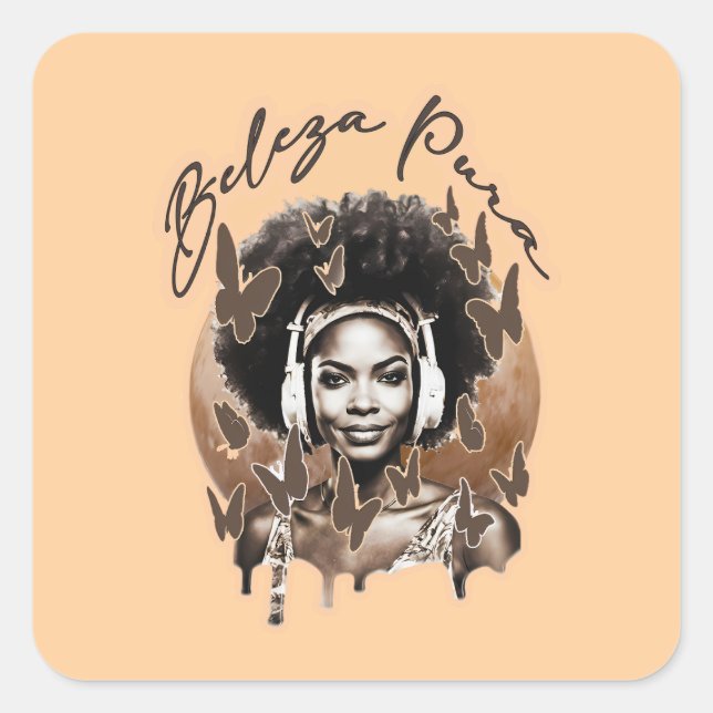 Estampa Moda - Pure Beauty – Adesivo Square Sticker (Front)