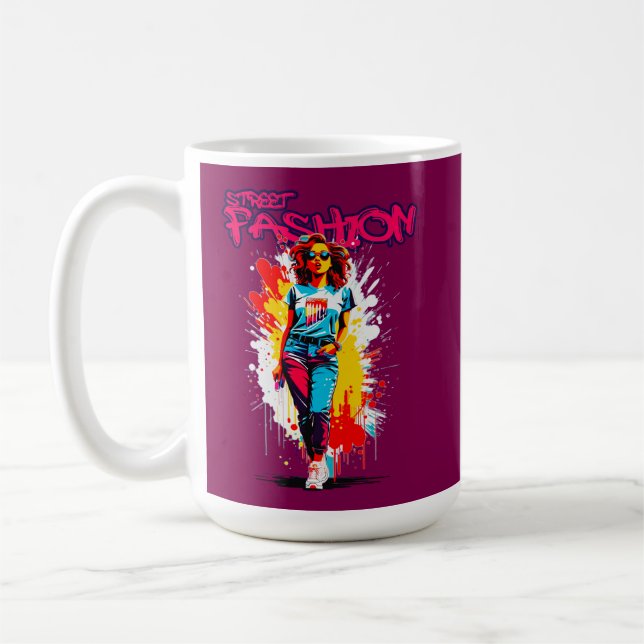 Estampa Moda - Street Fashion - Caneca Coffee Mug (Left)
