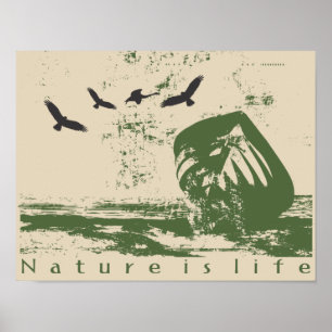 Estampa Nature is life Poster