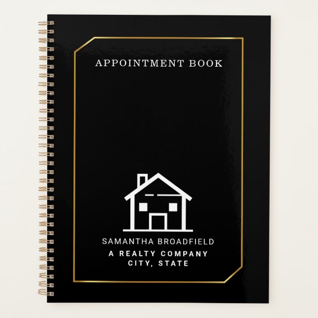 Estate Agent Broker Logo Appointment Book Planner (Front)