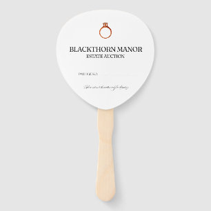 Estate Auction Halloween Party Paddles Hand Fan