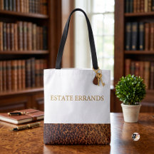 ESTATE ERRANDS Old Money Faux Leather Brown White