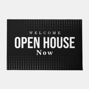 Estate Open House Modern Chic Black  Doormat