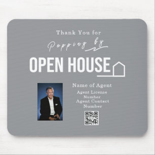 Estate Open House Modern Chic Grey Mouse Mat