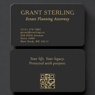 Estate Planning Attorney QR Code Professional Business Card