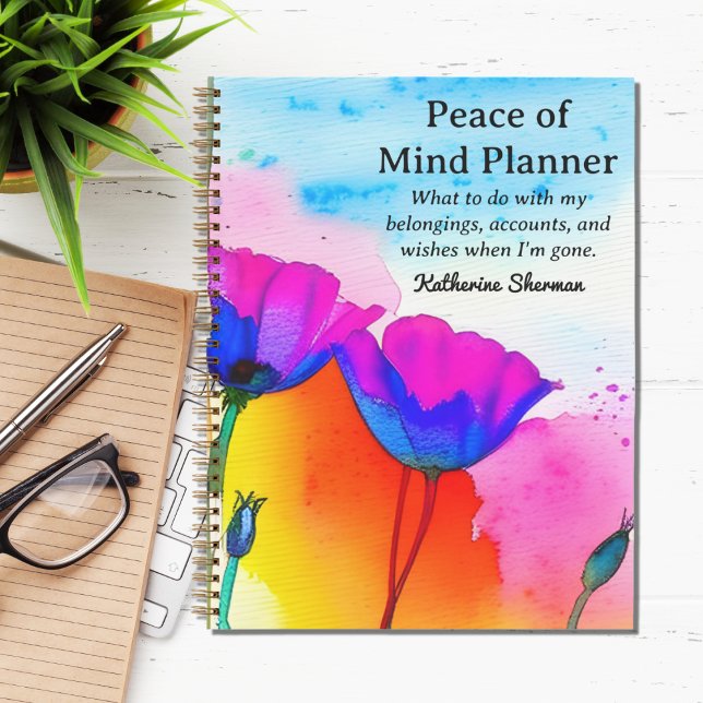 Estate Planning Peace of Mind End of Life Planner Notebook (Estate Planning Peace of Mind Planner Wills Trusts Final Wishes Instructions for After I'm Gone)