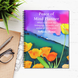 Estate Planning Peace of Mind End of Life Planner Notebook