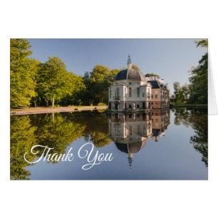Estate Reflected in Pond Thank You Blank Note Card