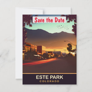 Este Park, Colorado, Travel Postcard,  Save The Date