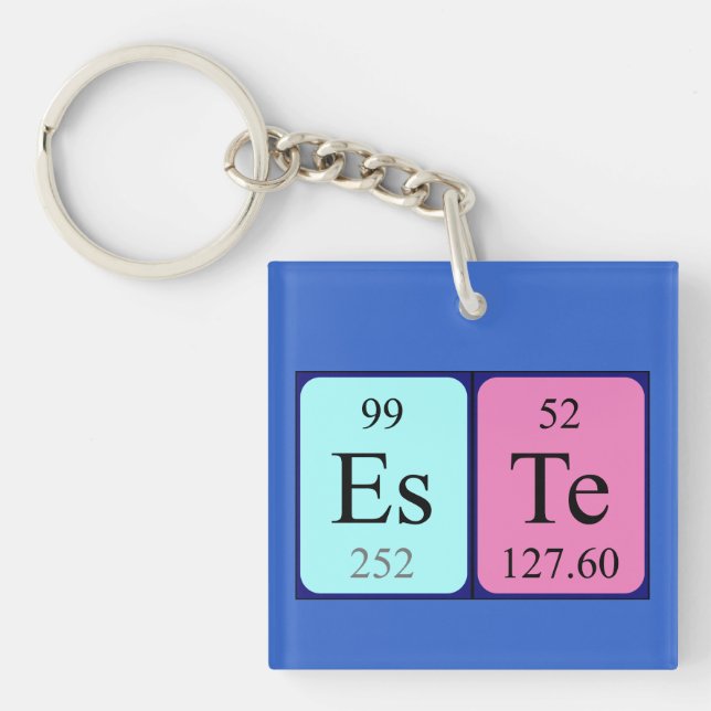 Este periodic table name keyring (Front)