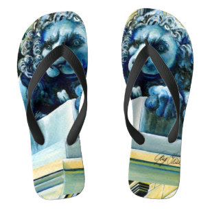 Esteemed Feline Flip Flops