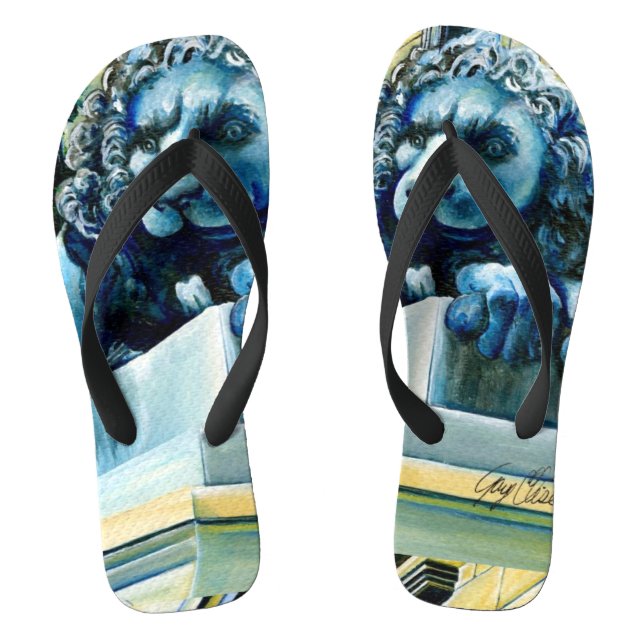 Esteemed Feline Flip Flops (Footbed)