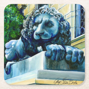 Esteemed Feline, Washington DC, USA Square Paper Coaster