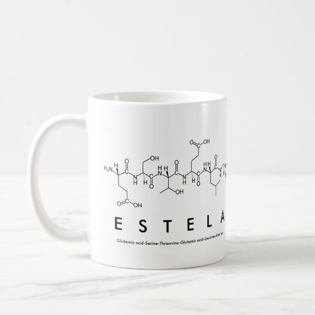 Estela peptide name mug (Left)